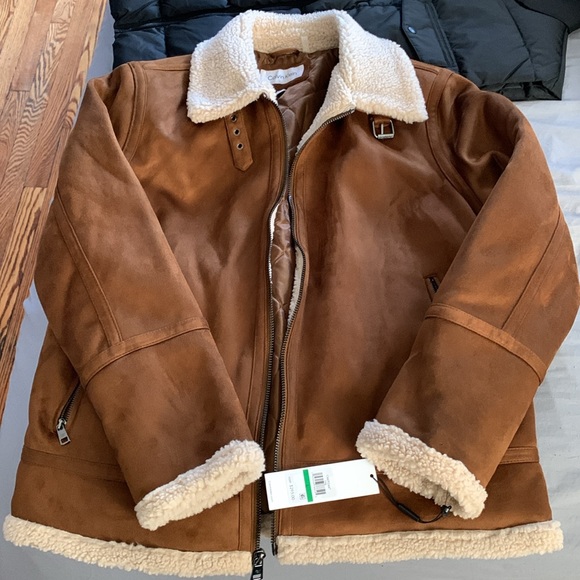 Calvin Klein Brown Suede Jacket        Brand New and Never Worn - Picture 4 of 4